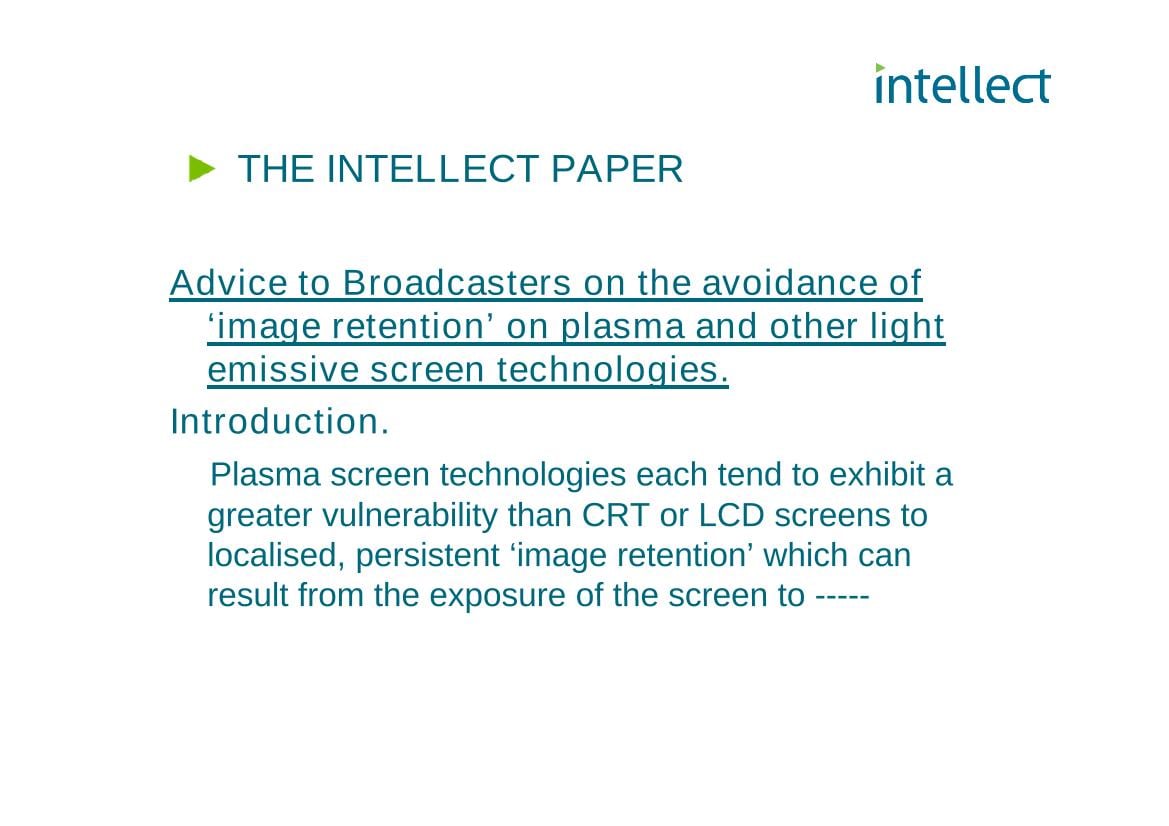 Advice to broadcasters