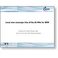 DRM 09 Use of the 26 MHz for DRM