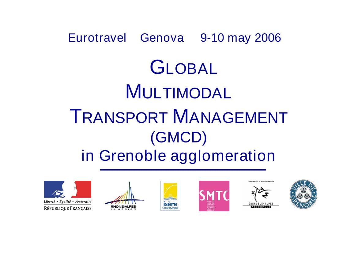 GLOBAL MULTIMODAL TRANSPORT MANAGEMENT (GMCD)