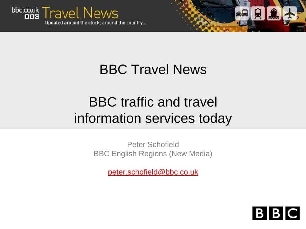 BBC traffic and travel information services today