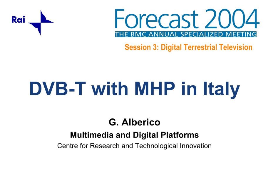DVB-T with MHP in Italy