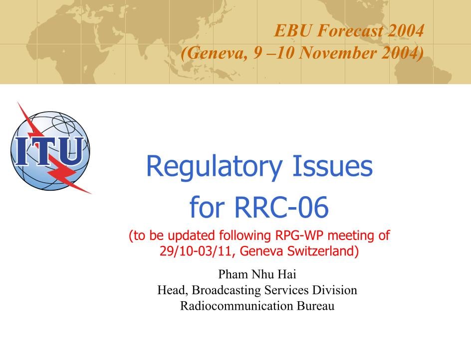 Regulatory Issues for RRC-06