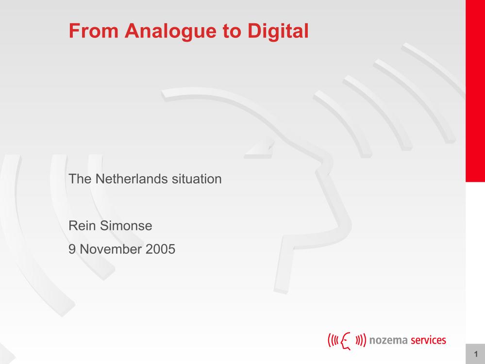 From Analogue to Digital