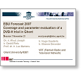 Forecast 07 Coverage and Parameter Evaluation DVB-H Trial in Ghent