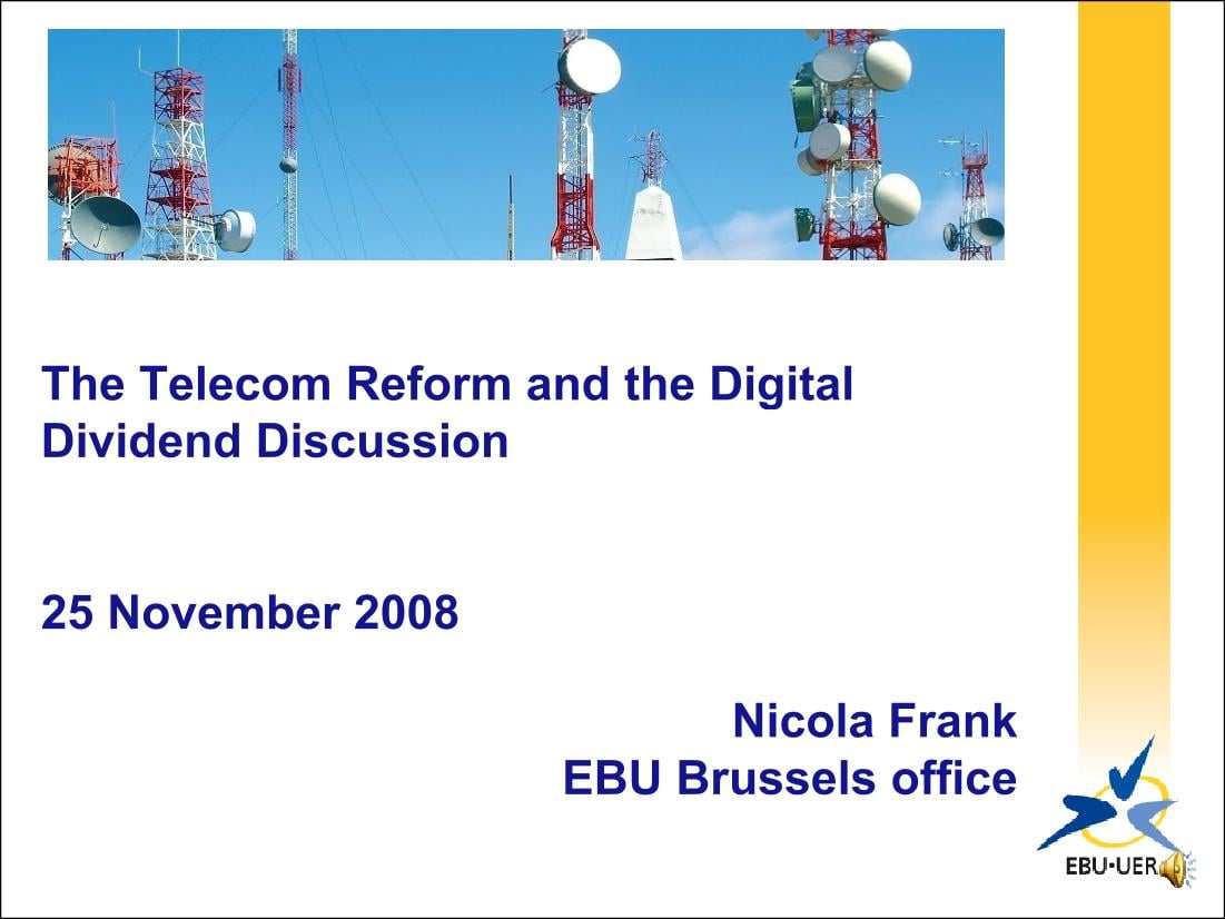 EU Telecom reform & Spectrum