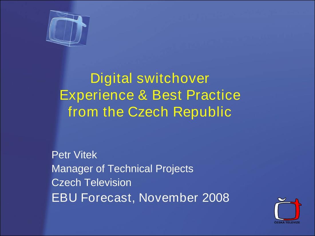Czech Republic - completed in 1 area