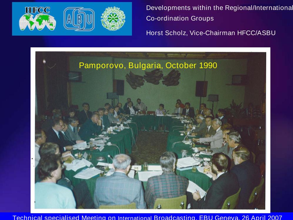 Development withing the Reg/Int. Coordination Groups