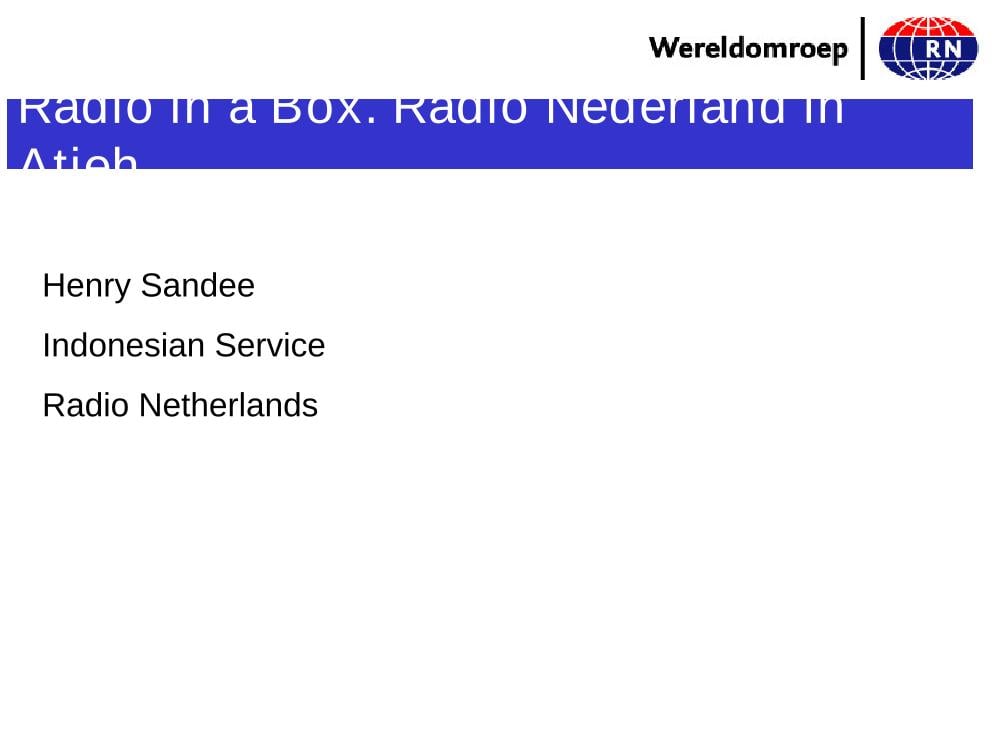 Radio in a box