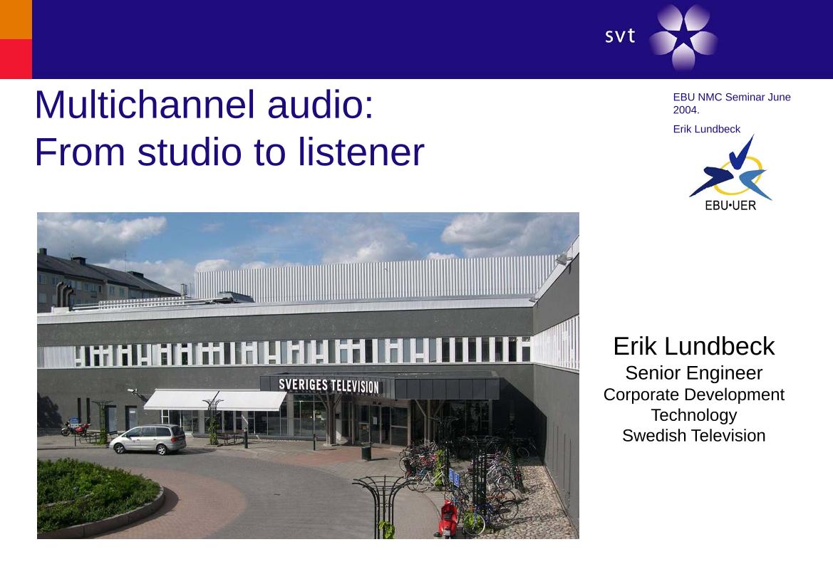 Multichannel audio: From studio to listener