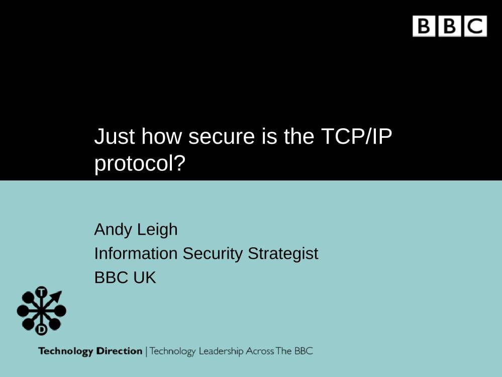 Just how secure is the TCP/IP protocol?
