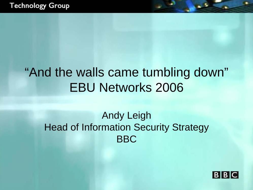 “And the walls came tumbling down”