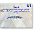 Networks 07 WiMAX - Standards & Technology