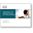Networks 07 Classification of IP networks for audio and video parameters