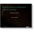 Networks 09 Setting the scene Interoperability
