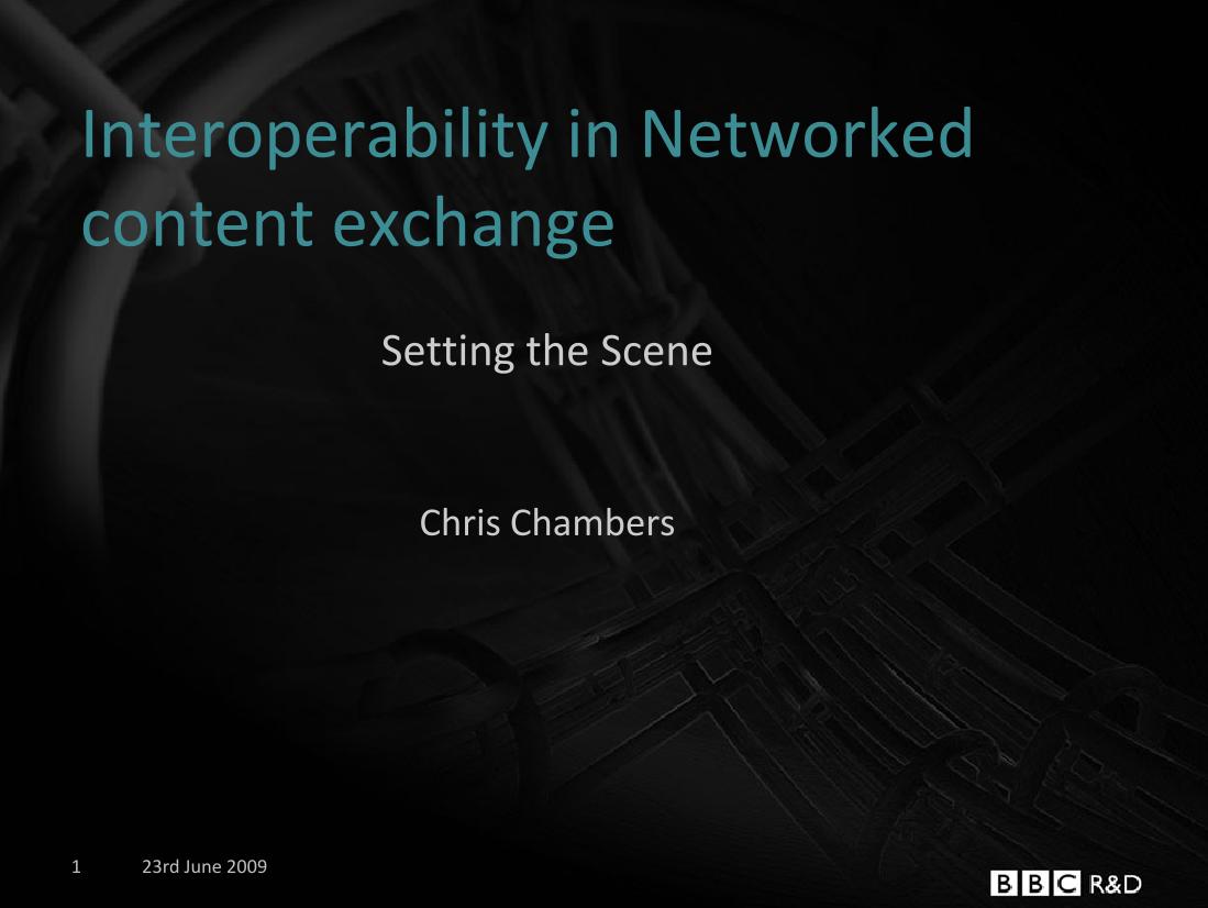 Setting the scene: interoperability in networked content exchange