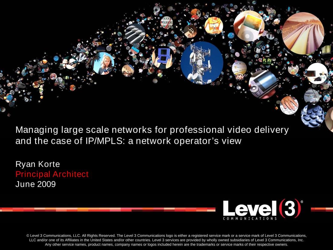 A network operator's view of delivering professional video