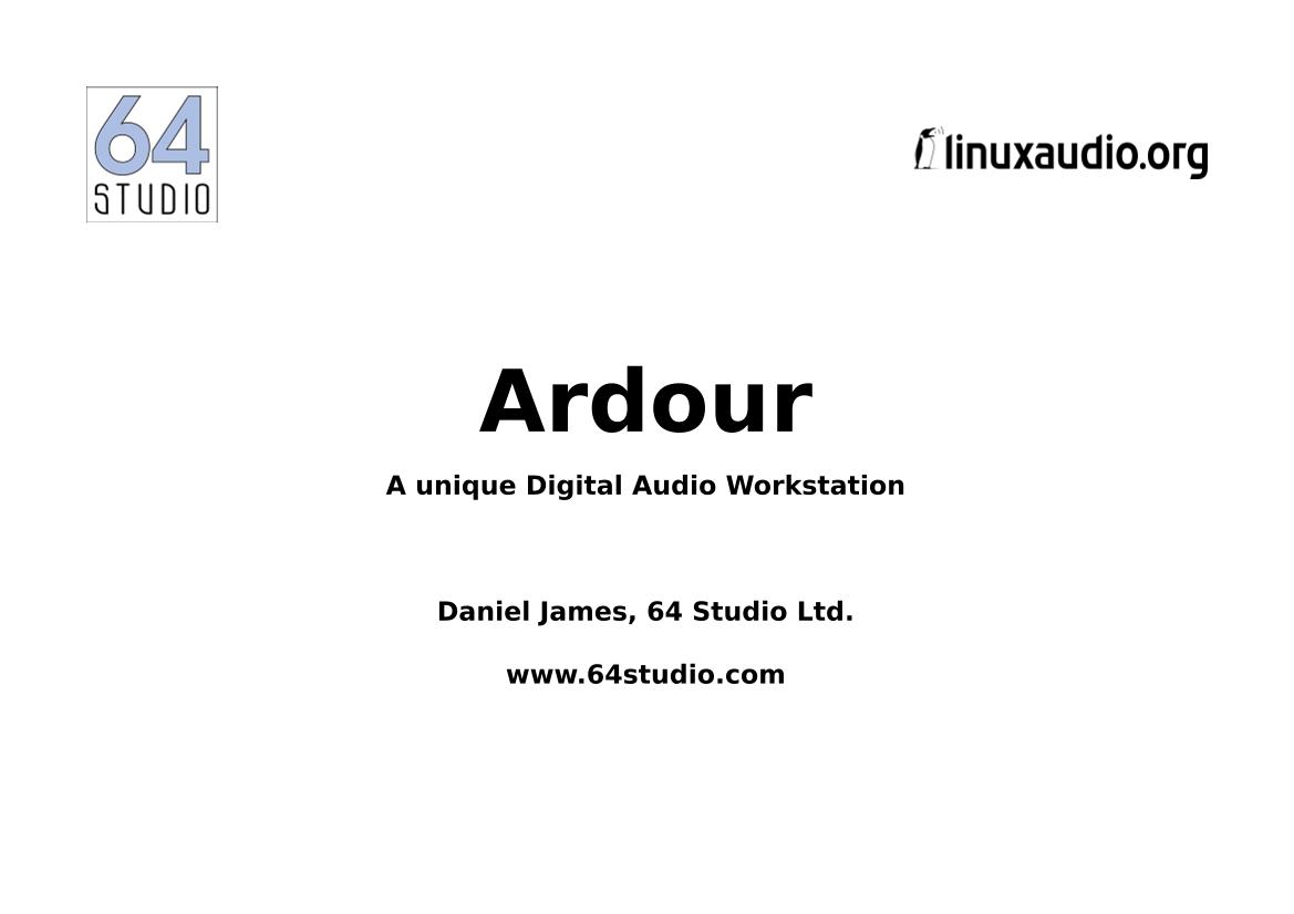 Ardour 2 - A unique Digital Audio Workstation (DAW)