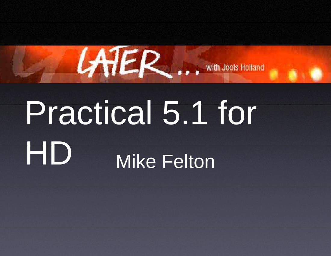 Multichannel in TV Production