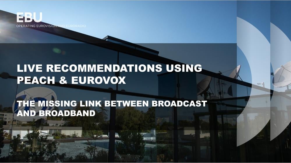 DEMO: Live Recommendations with Peach and EuroVOX