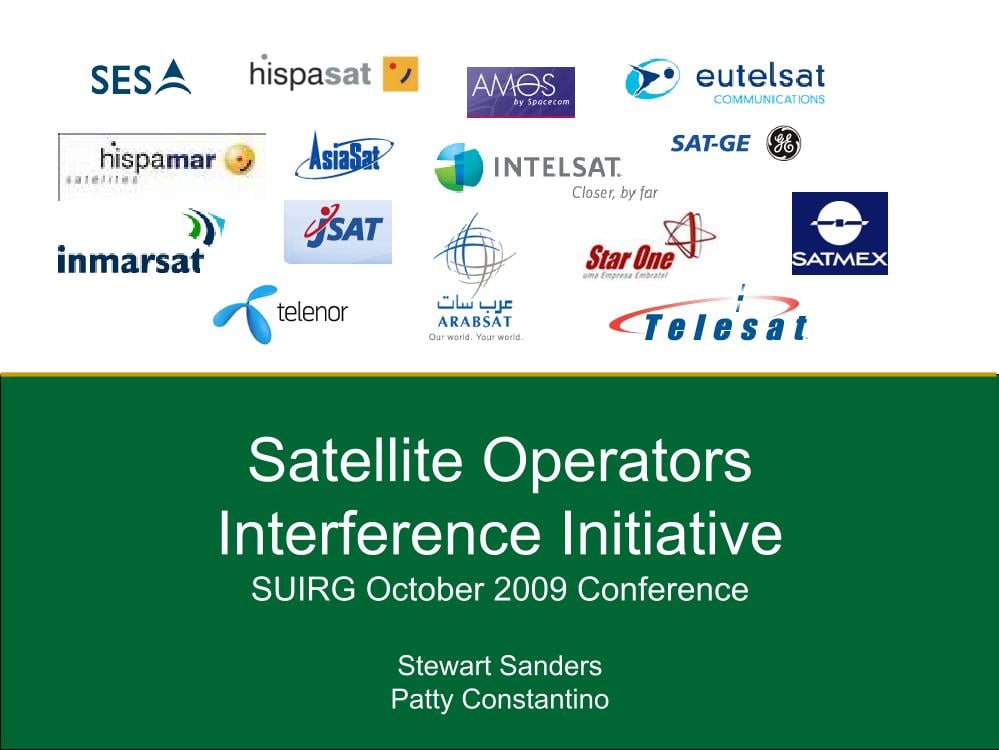 Satellite Operators - Interference Initiative