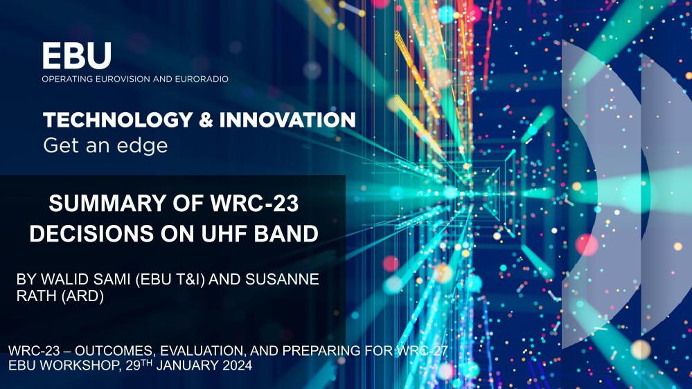 Summary of WRC-23 decisions on UHF band