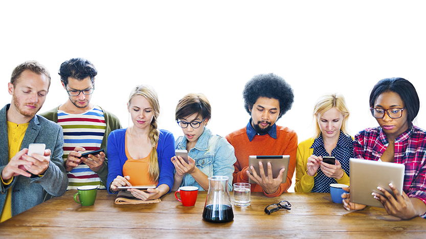Multi-Ethnic People Social Networking 