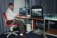 Marc Lambreghs in the EBU's HDTV Lab.