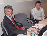 Dr Alberto Morello (RAI) with Lieven Vermaele (EBU TECHNICAL Director)