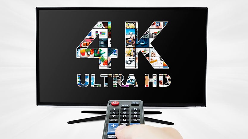 TV ultra HD. 4K television resolution technology