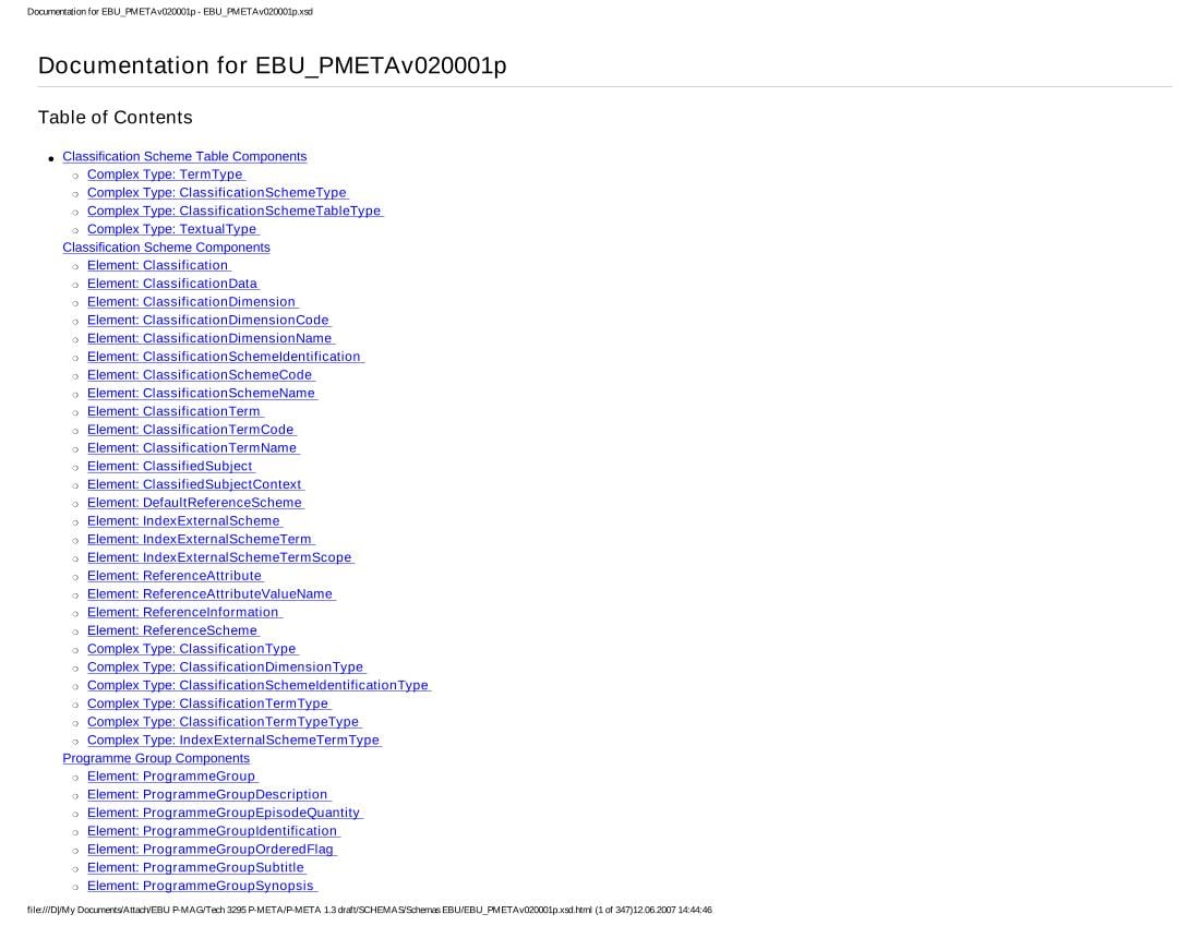 EBU P_META v2.0 Schema documentation